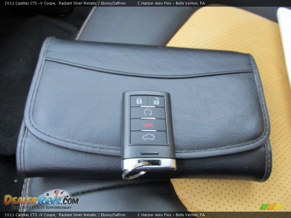 2011 Cadillac CTS -V Coupe Radiant Silver Metallic / Ebony/Saffron Photo #22