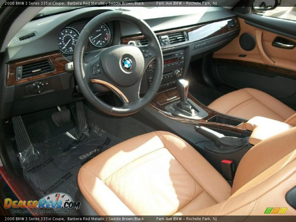 Saddle Brown Black Interior 2008 Bmw 3 Series 335xi Coupe