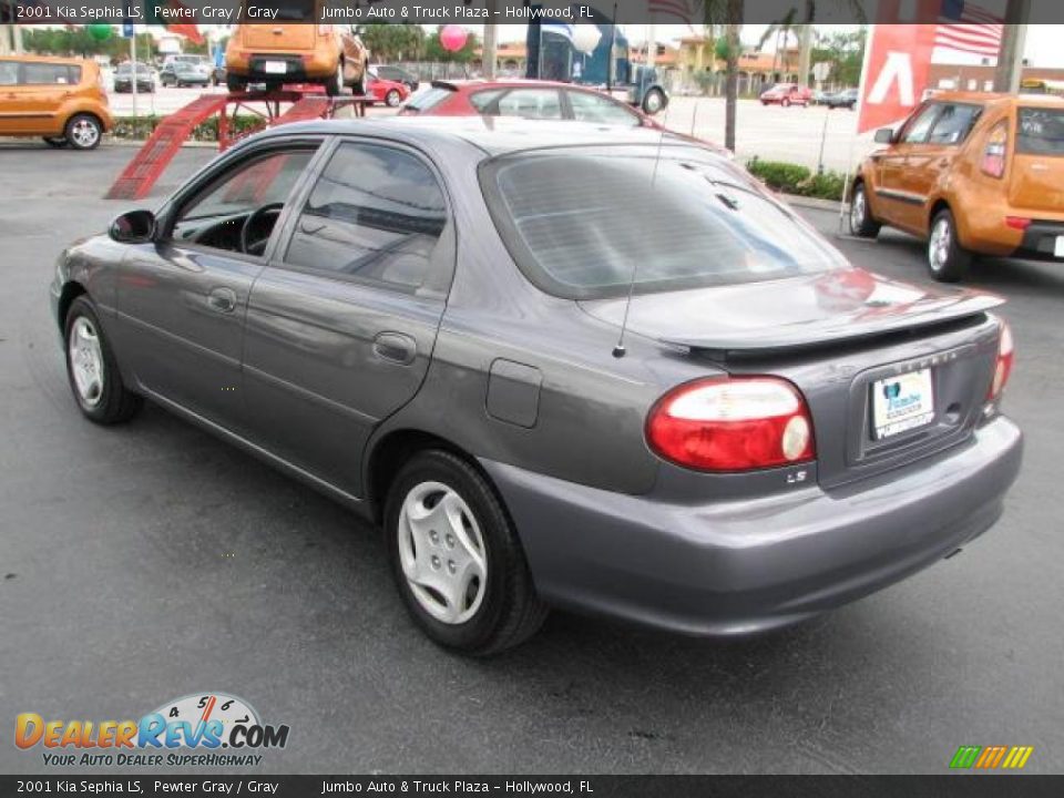 2001 Kia Sephia LS Pewter Gray / Gray Photo #7