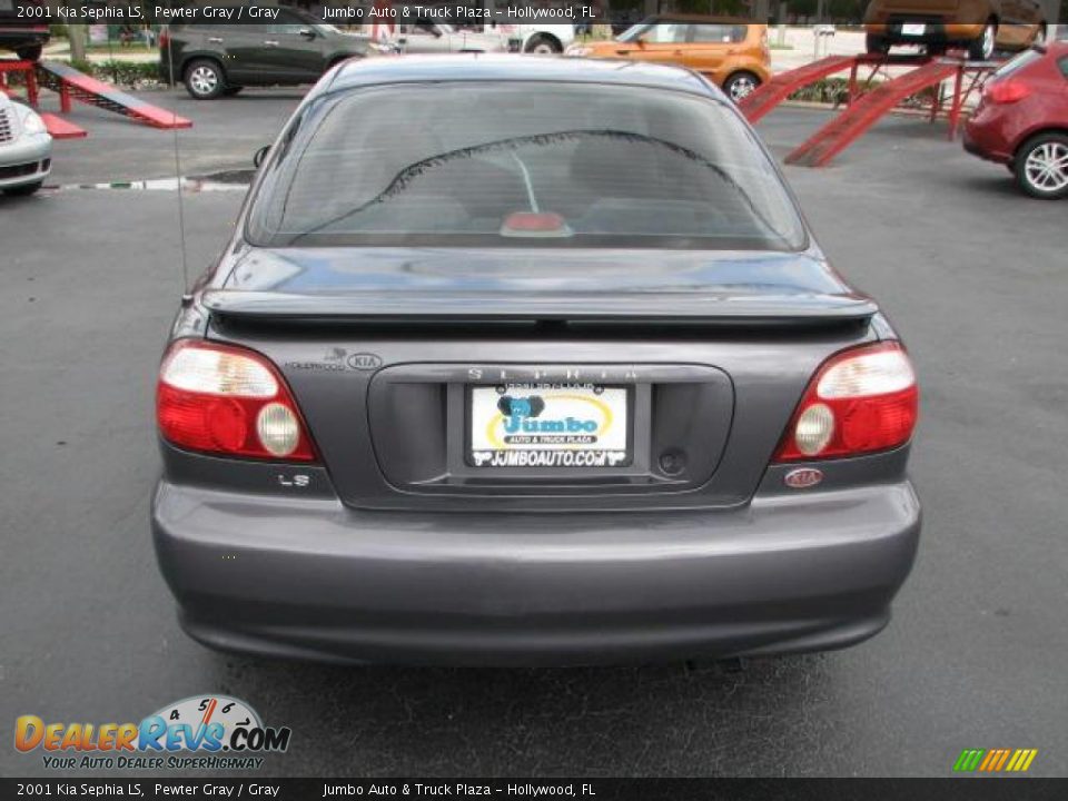 2001 Kia Sephia LS Pewter Gray / Gray Photo #9