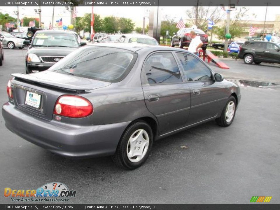 2001 Kia Sephia LS Pewter Gray / Gray Photo #11