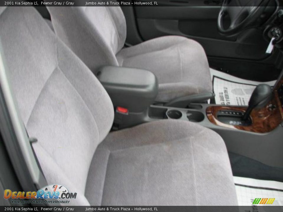 2001 Kia Sephia LS Pewter Gray / Gray Photo #15