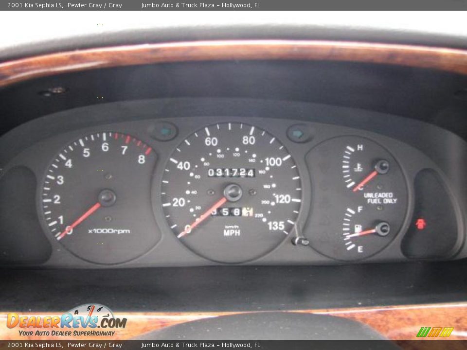 2001 Kia Sephia LS Pewter Gray / Gray Photo #20