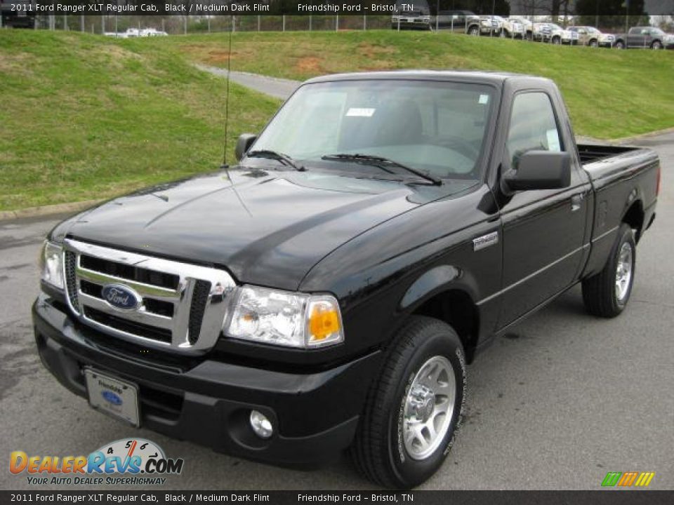 2011 Ford Ranger XLT Regular Cab Black / Medium Dark Flint Photo #2