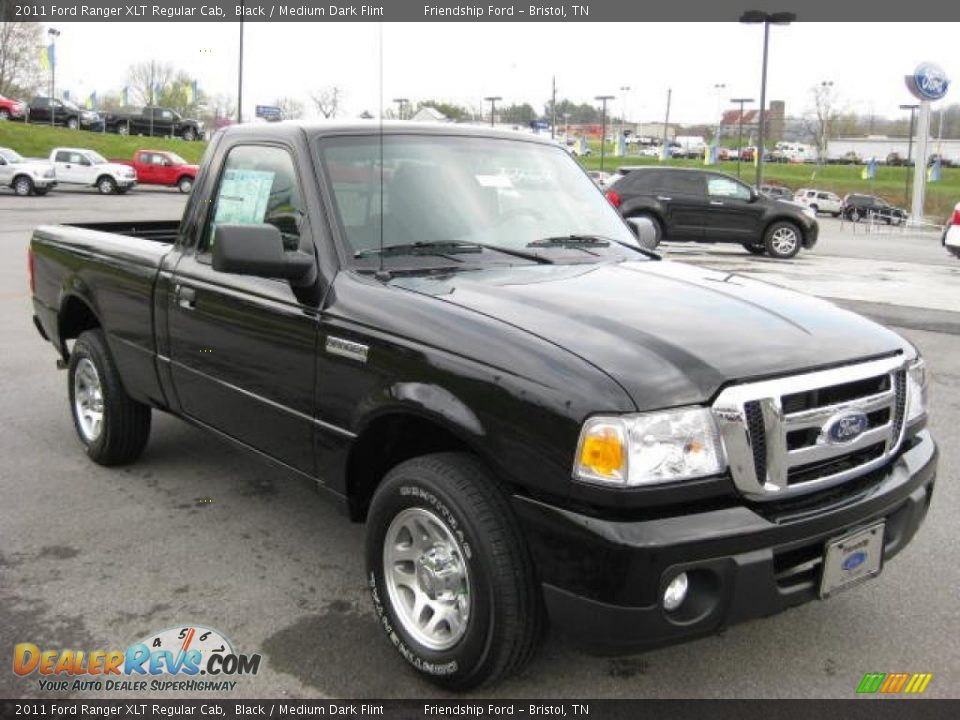 2011 Ford Ranger XLT Regular Cab Black / Medium Dark Flint Photo #4