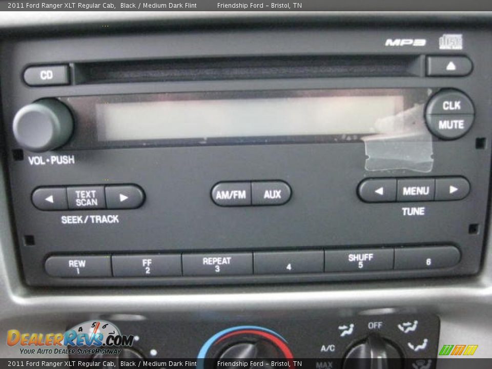2011 Ford Ranger XLT Regular Cab Black / Medium Dark Flint Photo #22