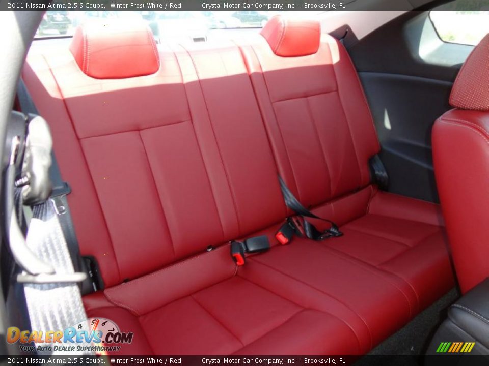 Red Interior 2011 Nissan Altima 2 5 S Coupe Photo 12