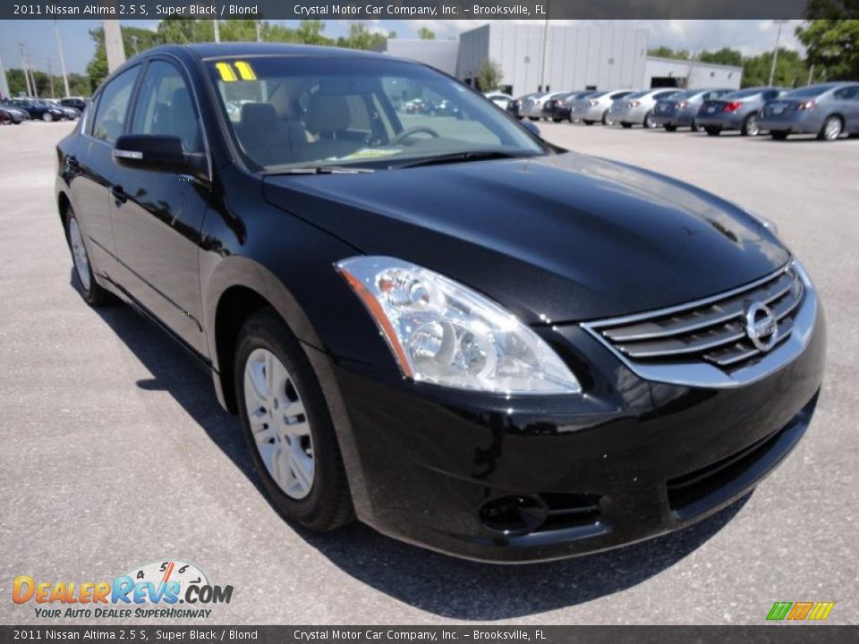 2011 Nissan Altima 2.5 S Super Black / Blond Photo #11