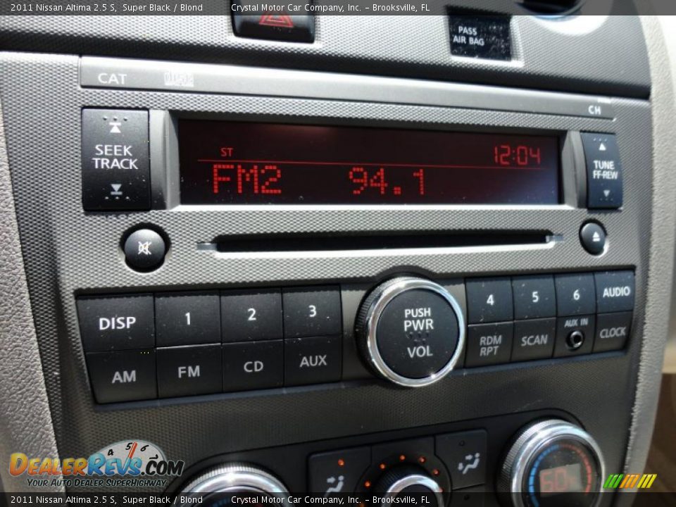 2011 Nissan Altima 2.5 S Super Black / Blond Photo #26