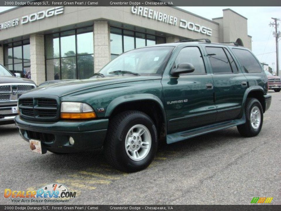 2000 Dodge Durango SLT Forest Green Pearl / Camel Photo #2