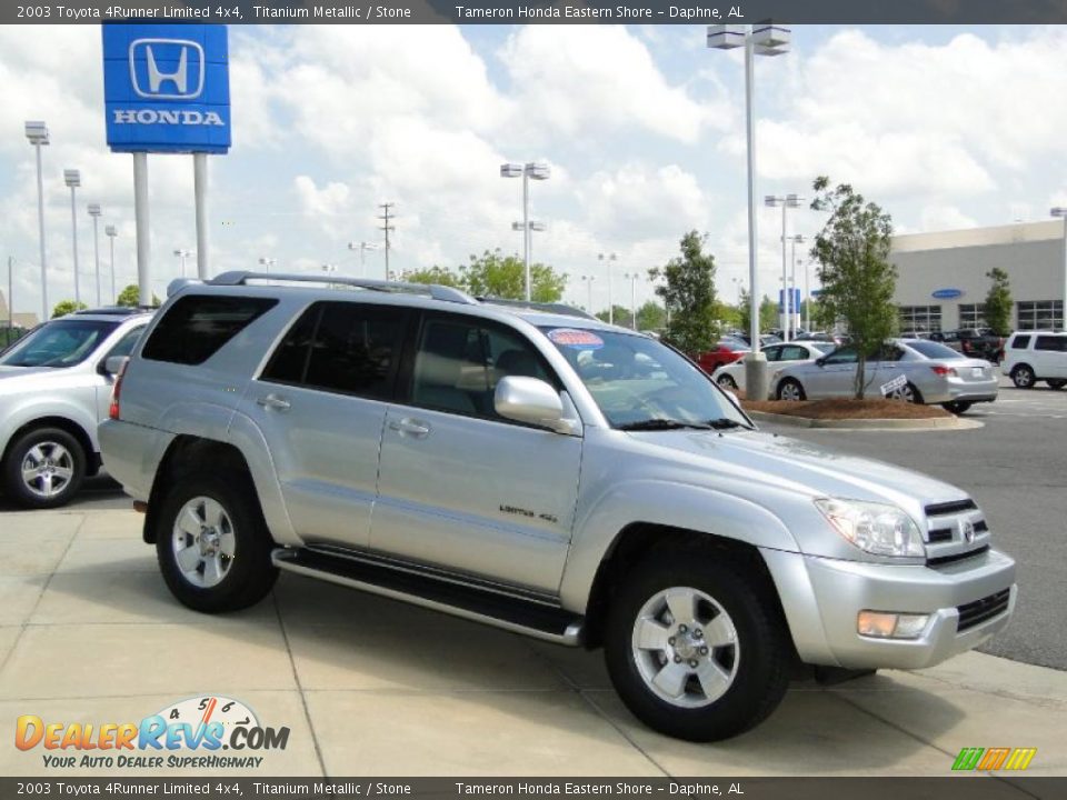 2003 Toyota 4Runner Limited 4x4 Titanium Metallic / Stone Photo #3