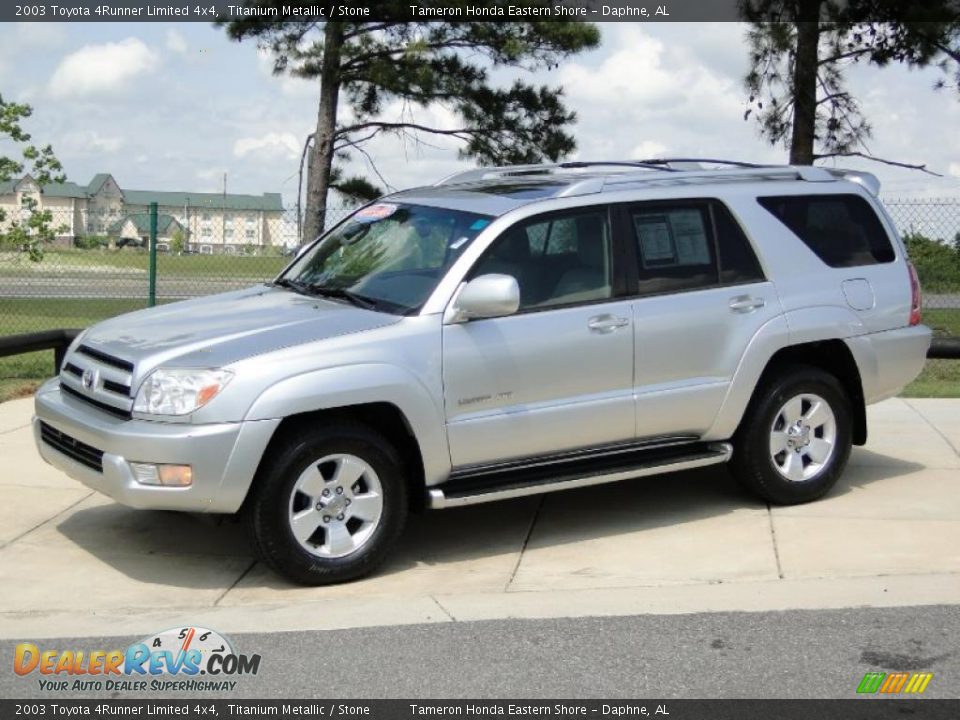2003 Toyota 4Runner Limited 4x4 Titanium Metallic / Stone Photo #9