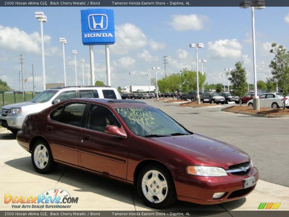 2000 Nissan Altima GLE Black Cherry Metallic / Blond Photo #2