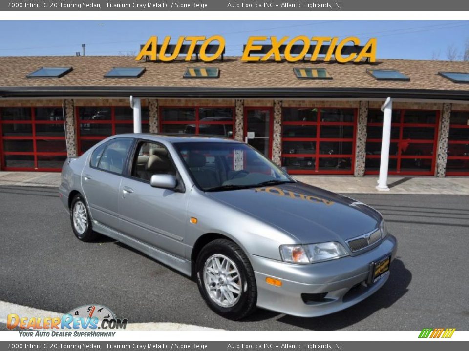2000 Infiniti G 20 Touring Sedan Titanium Gray Metallic / Stone Beige Photo #2