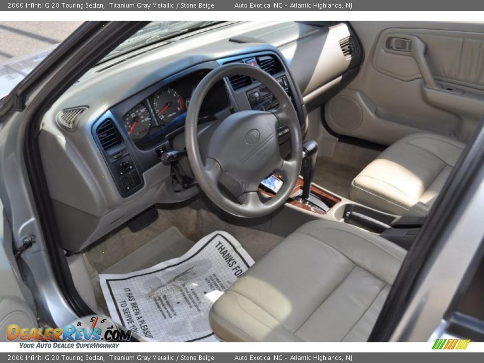 Stone Beige Interior - 2000 Infiniti G 20 Touring Sedan Photo #5