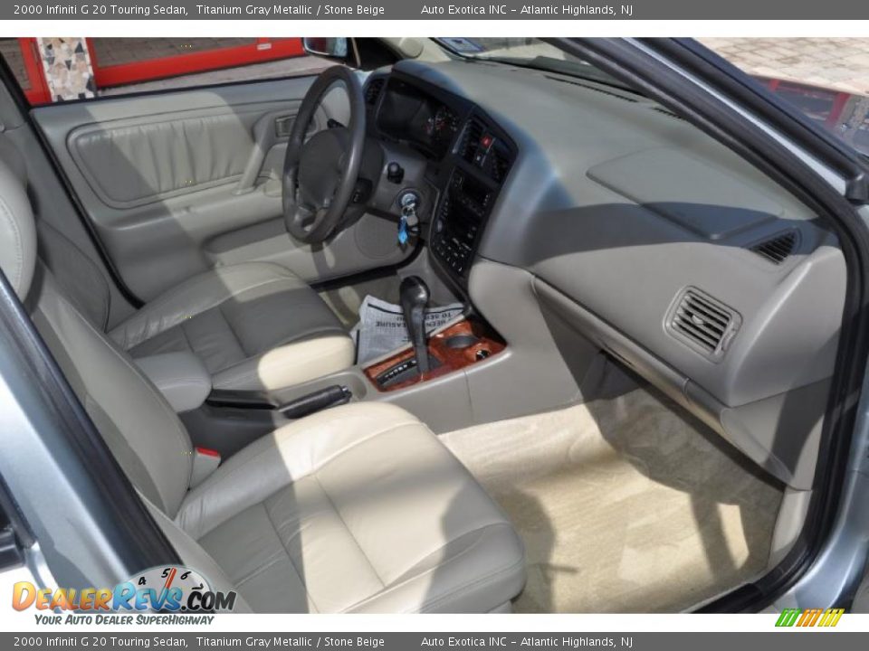 2000 Infiniti G 20 Touring Sedan Titanium Gray Metallic / Stone Beige Photo #7