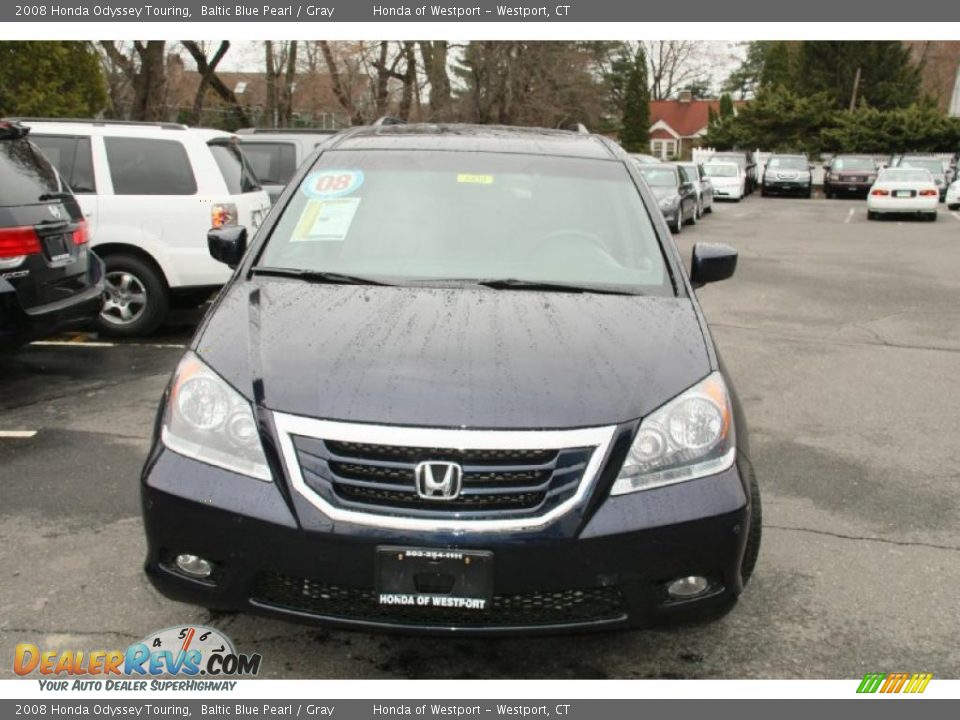 2008 Honda Odyssey Touring Baltic Blue Pearl / Gray Photo #2