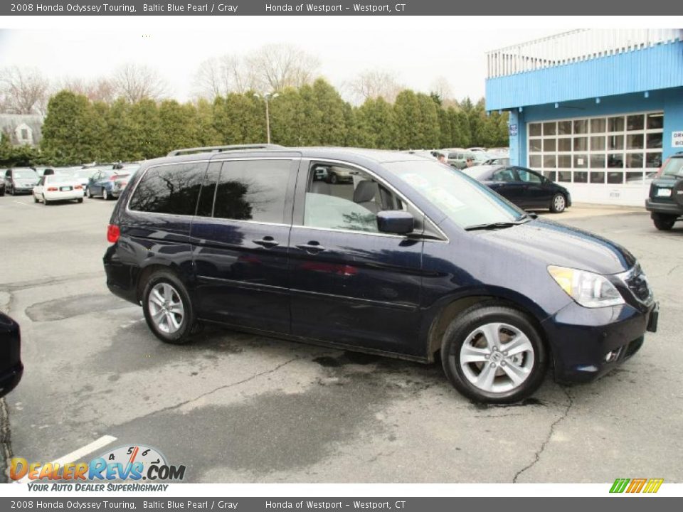 2008 Honda Odyssey Touring Baltic Blue Pearl / Gray Photo #4