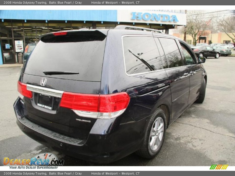 2008 Honda Odyssey Touring Baltic Blue Pearl / Gray Photo #6