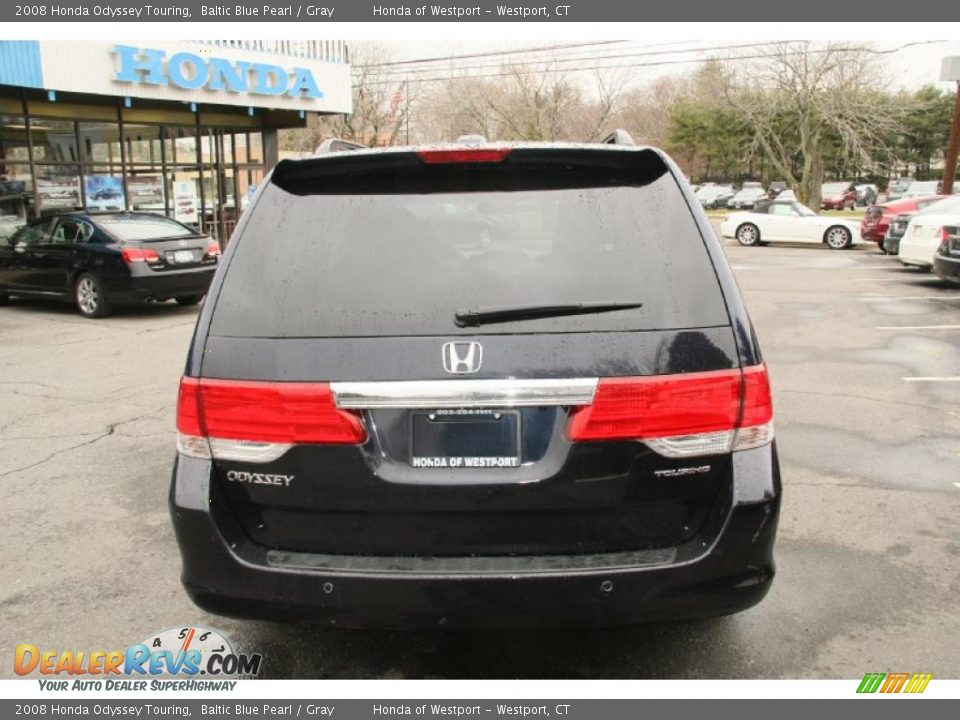 2008 Honda Odyssey Touring Baltic Blue Pearl / Gray Photo #7