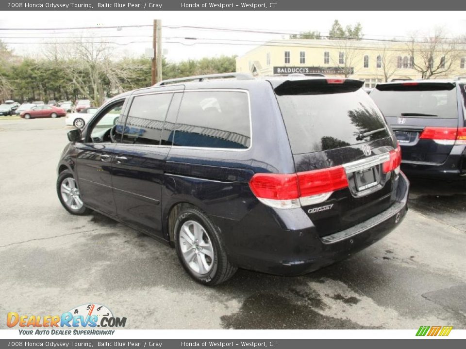 2008 Honda Odyssey Touring Baltic Blue Pearl / Gray Photo #9