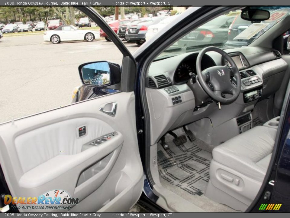 2008 Honda Odyssey Touring Baltic Blue Pearl / Gray Photo #11