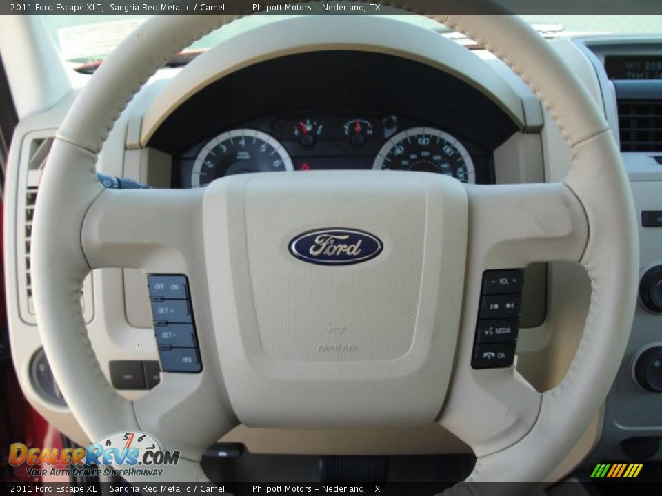 2011 Ford Escape XLT Sangria Red Metallic / Camel Photo #36