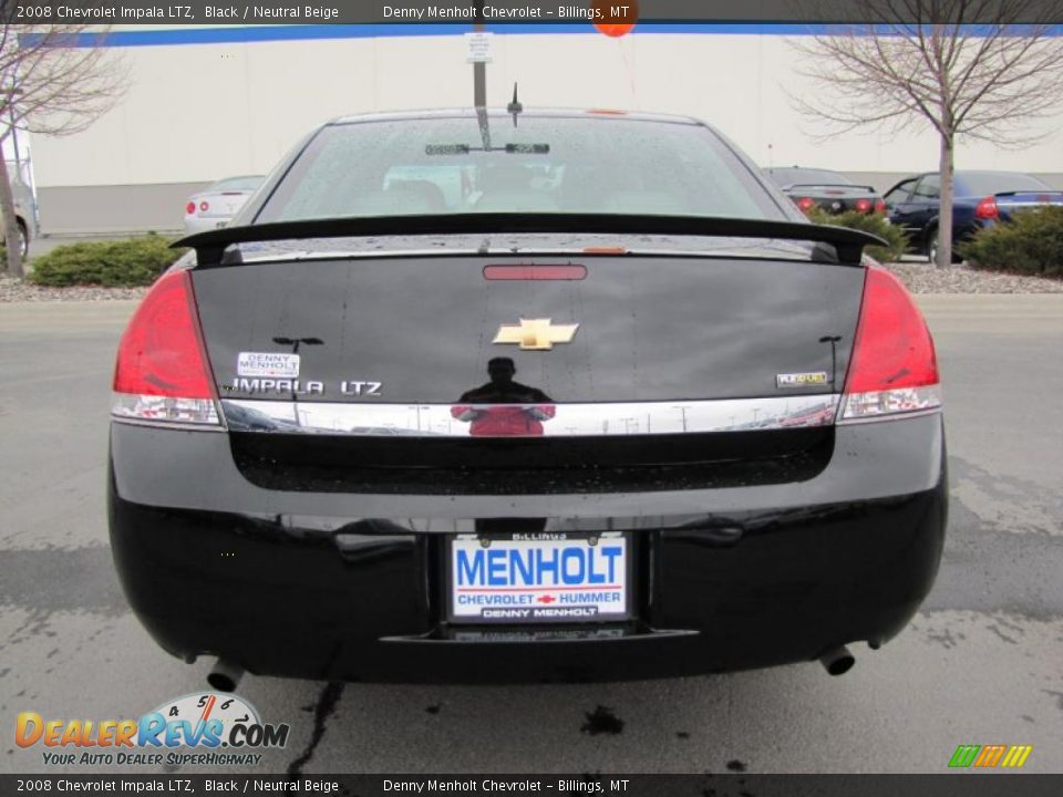 2008 Chevrolet Impala LTZ Black / Neutral Beige Photo #7