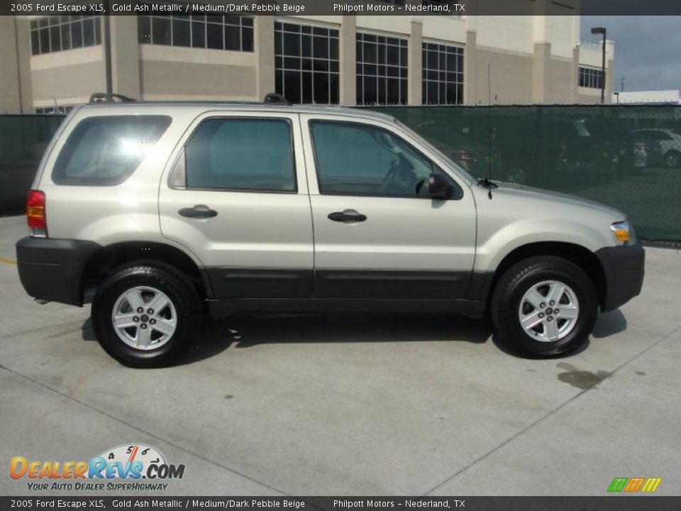 2005 Ford Escape XLS Gold Ash Metallic / Medium/Dark Pebble Beige Photo #2