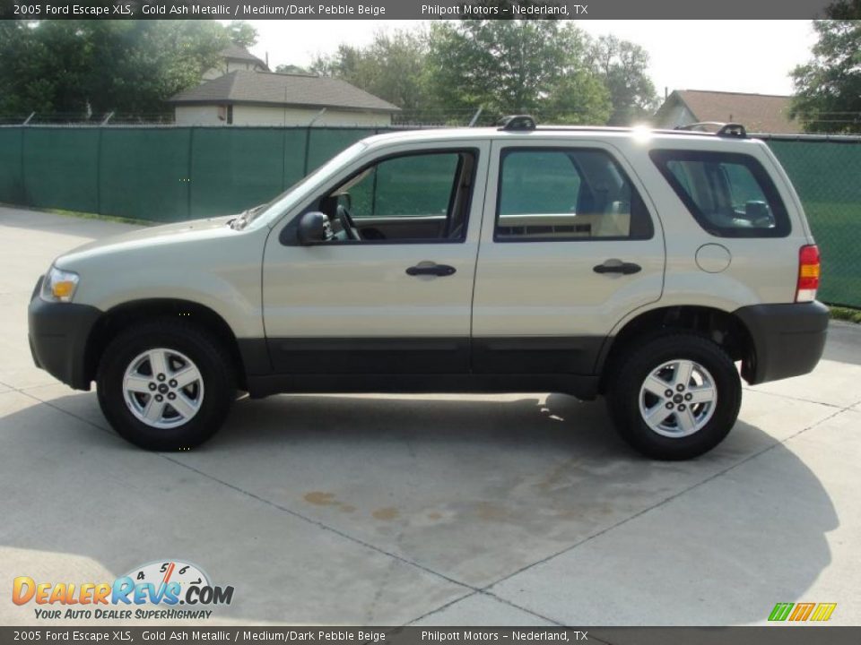 2005 Ford Escape XLS Gold Ash Metallic / Medium/Dark Pebble Beige Photo #6