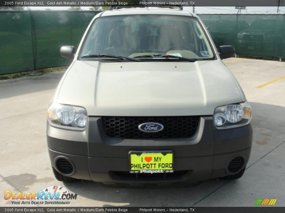 2005 Ford Escape XLS Gold Ash Metallic / Medium/Dark Pebble Beige Photo #8