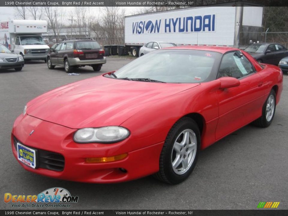 1998 Chevrolet Camaro Coupe Bright Red / Red Accent Photo #1