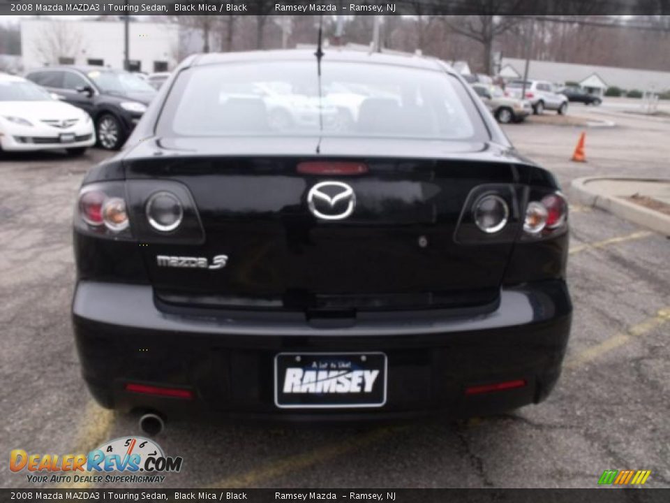 2008 Mazda MAZDA3 i Touring Sedan Black Mica / Black Photo #6