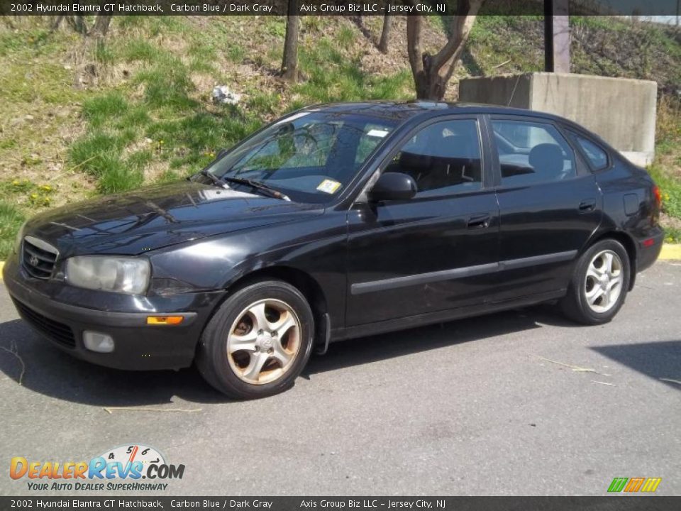 2002 Hyundai Elantra GT Hatchback Carbon Blue / Dark Gray Photo #1