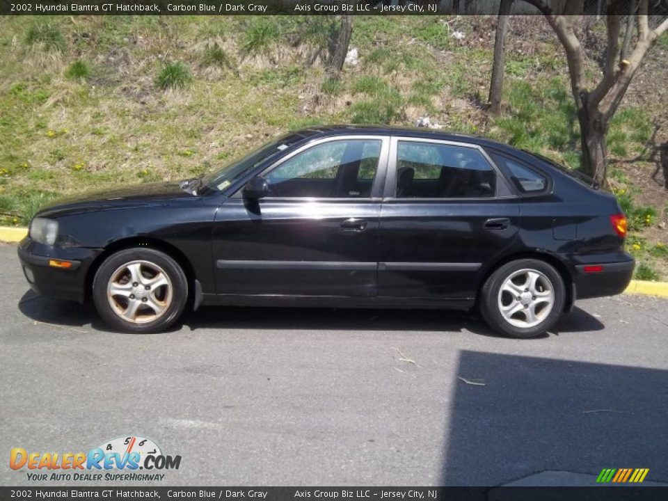 2002 Hyundai Elantra GT Hatchback Carbon Blue / Dark Gray Photo #2