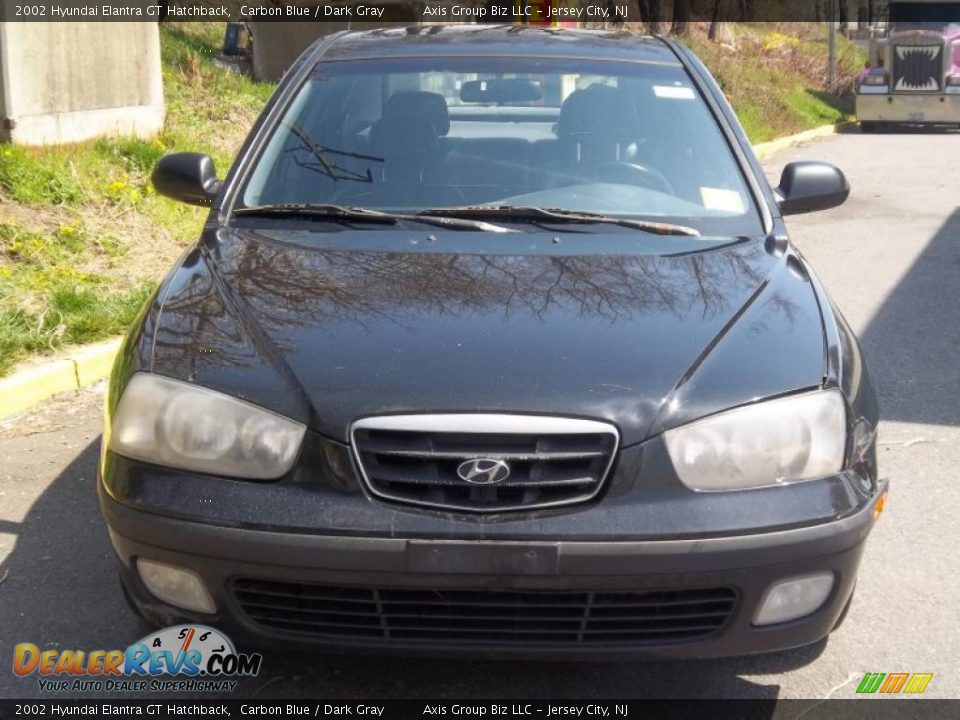 2002 Hyundai Elantra GT Hatchback Carbon Blue / Dark Gray Photo #3