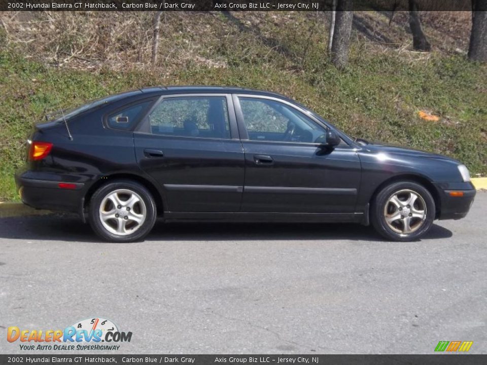 2002 Hyundai Elantra GT Hatchback Carbon Blue / Dark Gray Photo #6