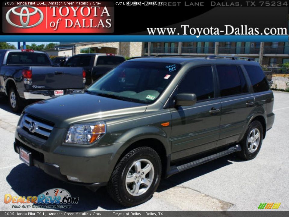 2006 Honda Pilot EX-L Amazon Green Metallic / Gray Photo #1