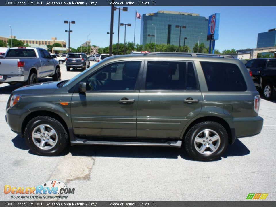 2006 Honda Pilot EX-L Amazon Green Metallic / Gray Photo #2