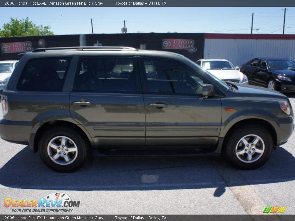 2006 Honda Pilot EX-L Amazon Green Metallic / Gray Photo #5