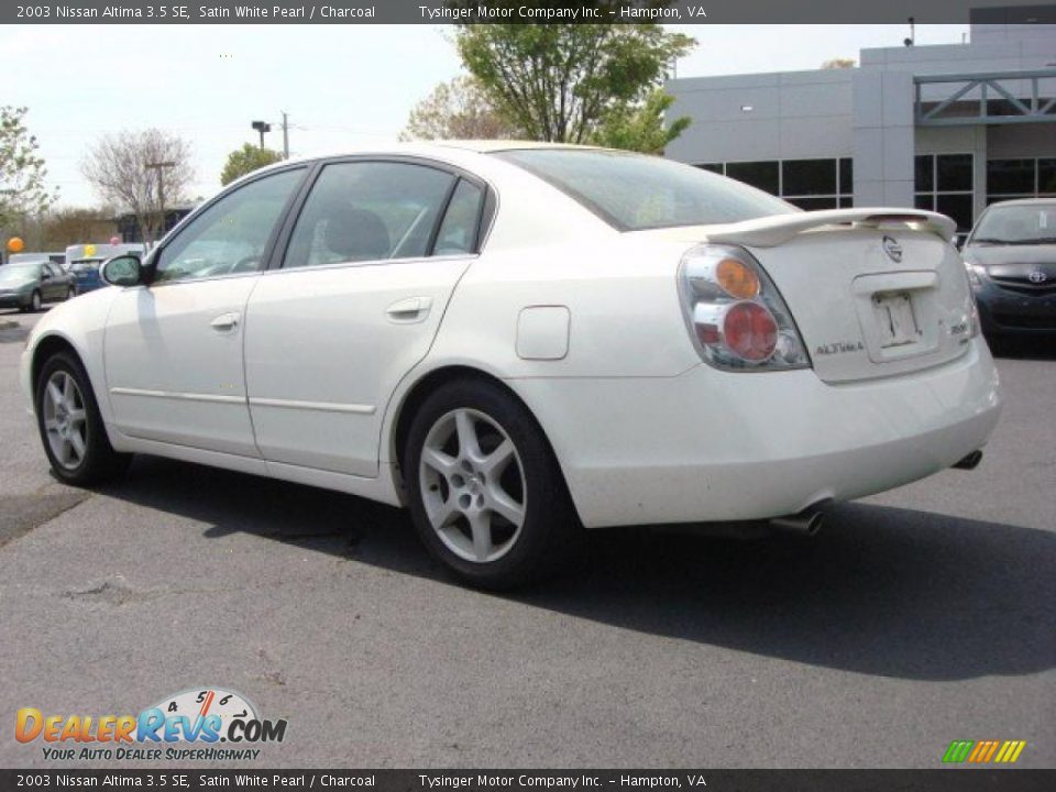 2003 Nissan Altima 3.5 SE Satin White Pearl / Charcoal Photo #4