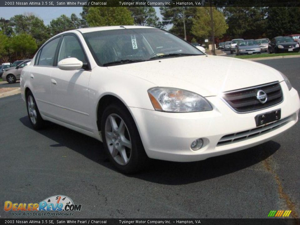 2003 Nissan Altima 3.5 SE Satin White Pearl / Charcoal Photo #7