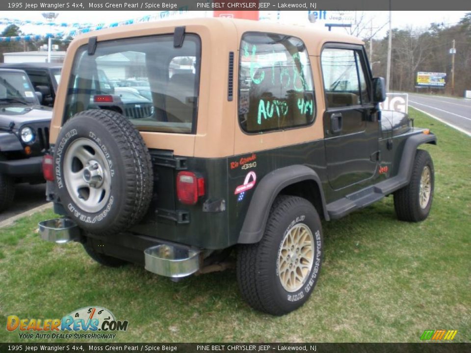 1995 Jeep Wrangler S 4x4 Moss Green Pearl / Spice Beige Photo #5