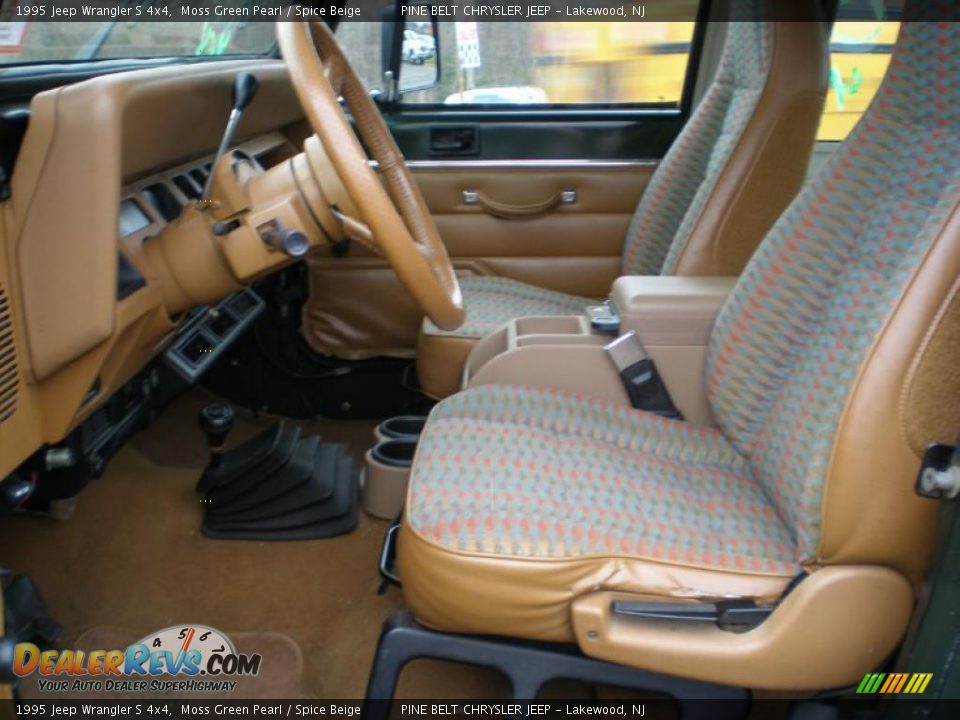 Spice Beige Interior 1995 Jeep Wrangler S 4x4 Photo 13