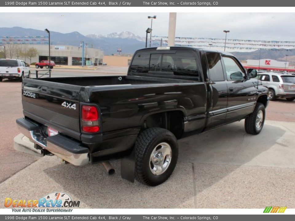 1998 Dodge Ram 1500 Laramie SLT Extended Cab 4x4 Black / Gray Photo #3