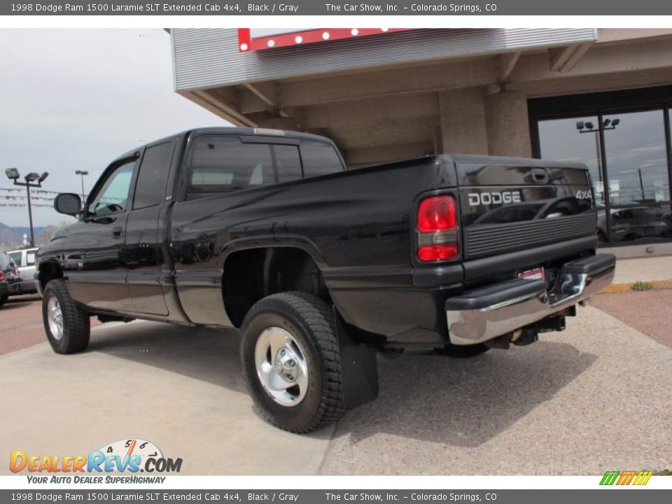 1998 Dodge Ram 1500 Laramie SLT Extended Cab 4x4 Black / Gray Photo #4