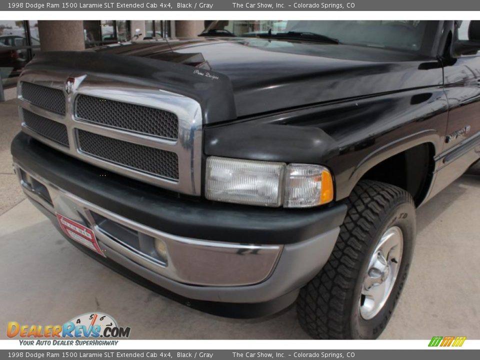 1998 Dodge Ram 1500 Laramie SLT Extended Cab 4x4 Black / Gray Photo #16