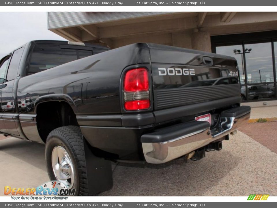 1998 Dodge Ram 1500 Laramie SLT Extended Cab 4x4 Black / Gray Photo #19