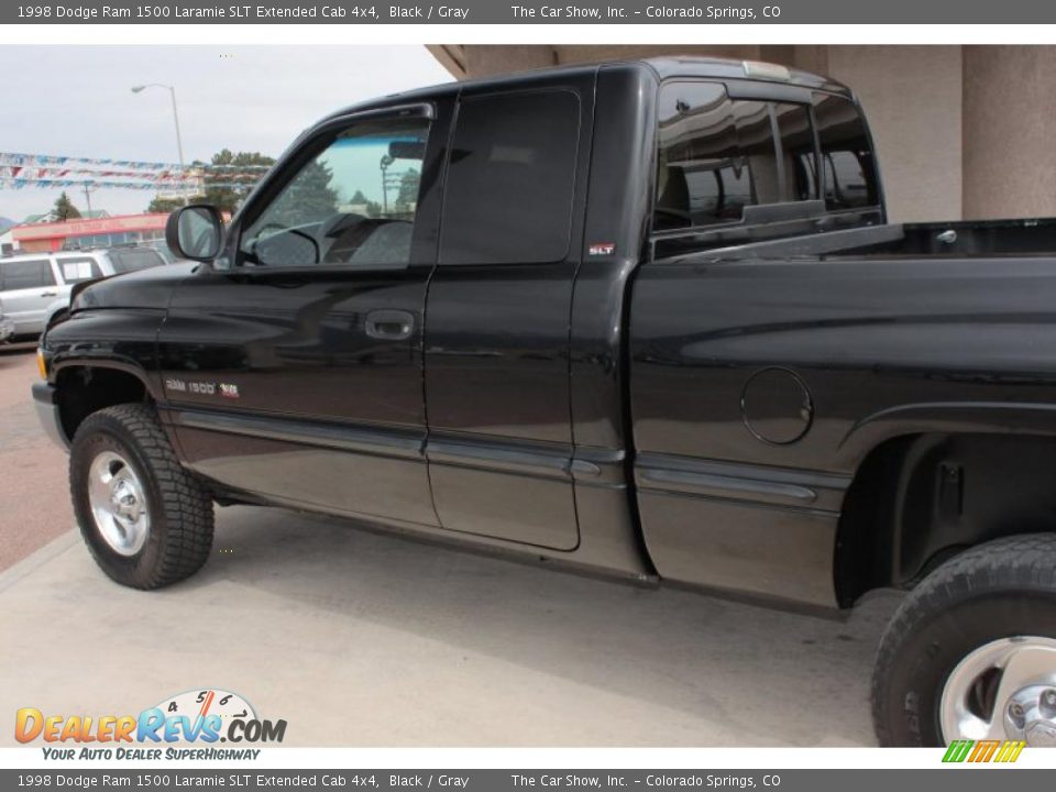 1998 Dodge Ram 1500 Laramie SLT Extended Cab 4x4 Black / Gray Photo #20