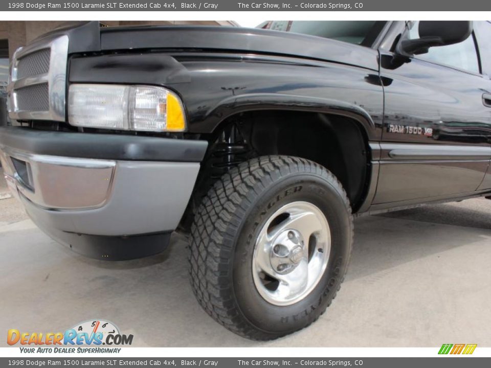 1998 Dodge Ram 1500 Laramie SLT Extended Cab 4x4 Black / Gray Photo #21